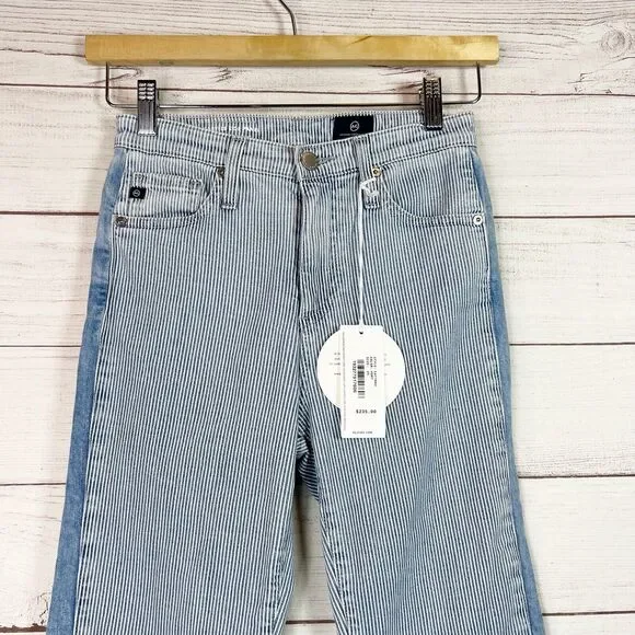 Adriano Goldschmied The Isabelle High Rise Straight Crop Jean Vort Stripped 25